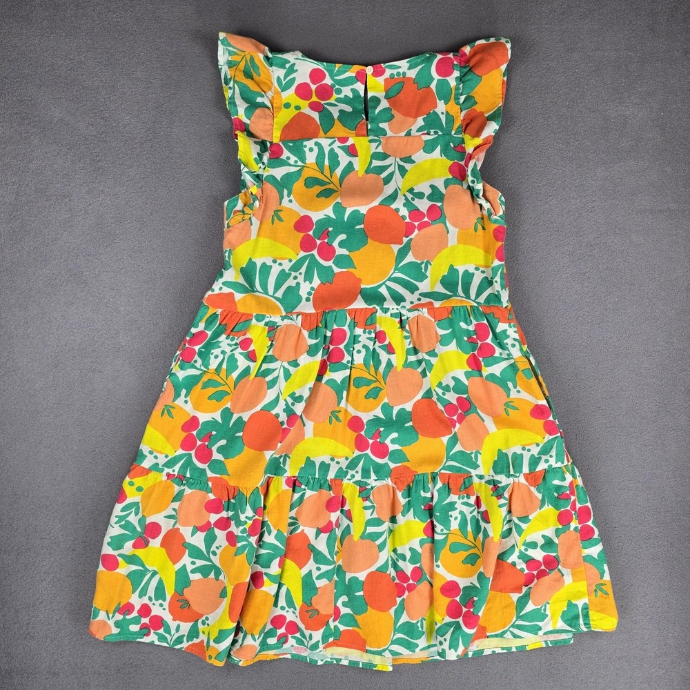 J Crew Dress Womens 0 Multicolor Fruit Print Ruffle Linen Blend Summer Party - Picture 14 of 14